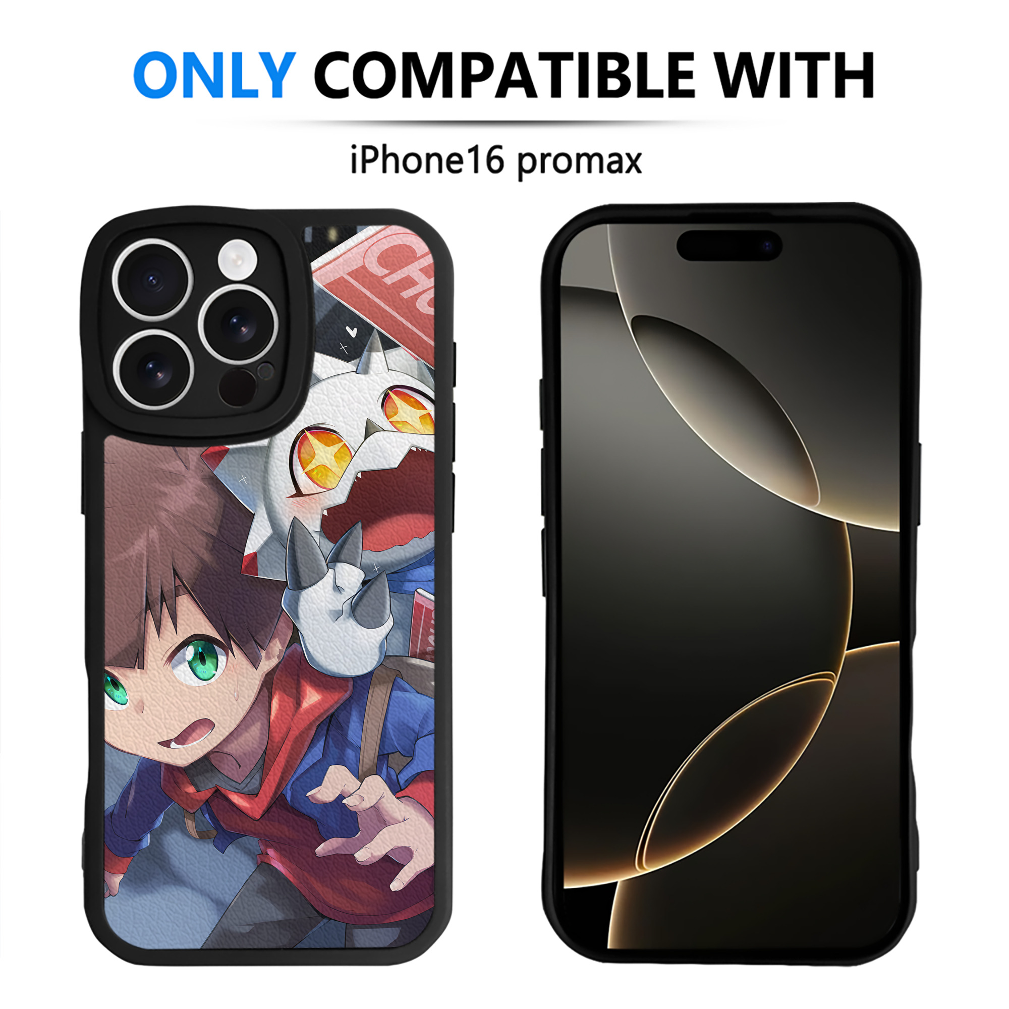 （画像用） Digimon デジタルモンスター/デジモン 【iPhone 16シリーズ対応】シリコンスマホケース（レザー調） 材質：シリコン